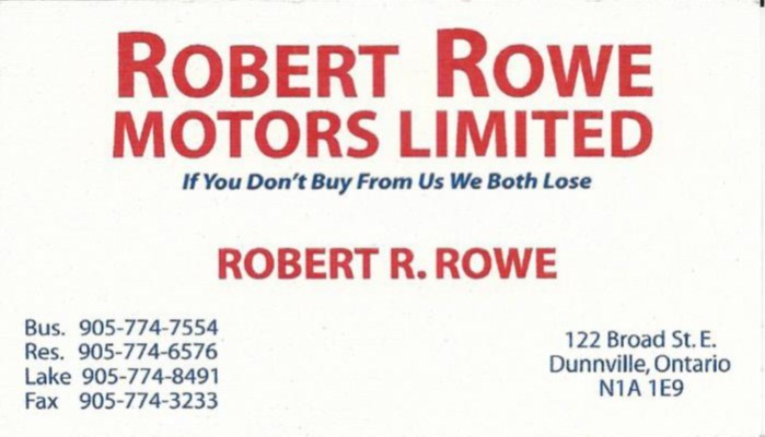 Robert Rowe Motors Ltd